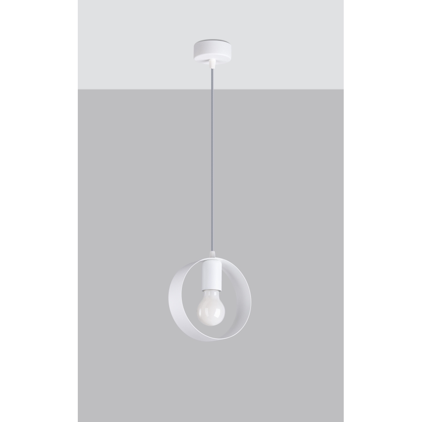 Taklampa på kabel TITRAN 1xE27/60W/230V vit