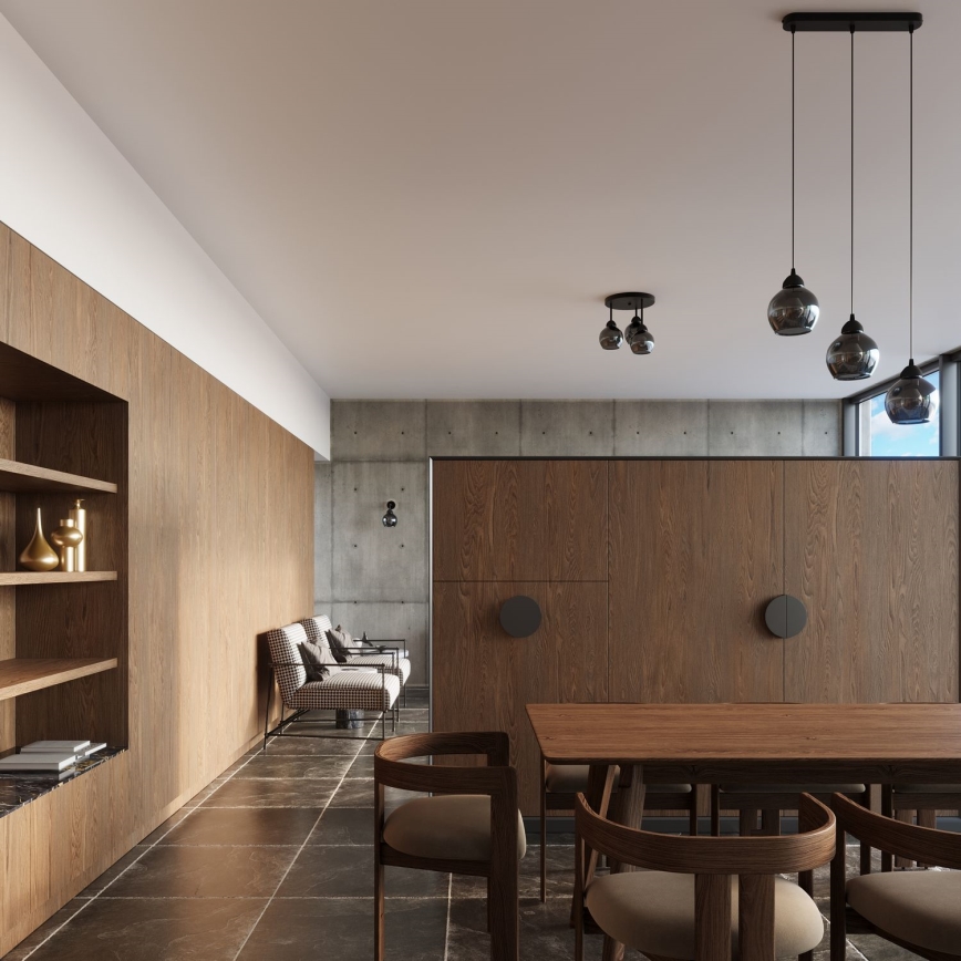 Vägglampa ALINO 1xE27/60W/230V svart