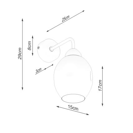 Vägglampa FILLAN 1xE27/60W/230V svart