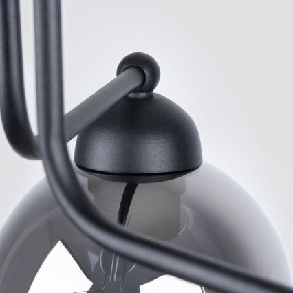 Taklampa på stång FILLAN 3xE27/60W/230V svart