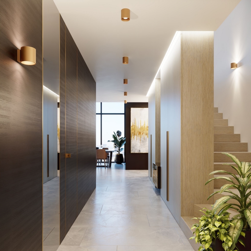 Väggspotlight ORBIS 1xG9/8W/230V guld