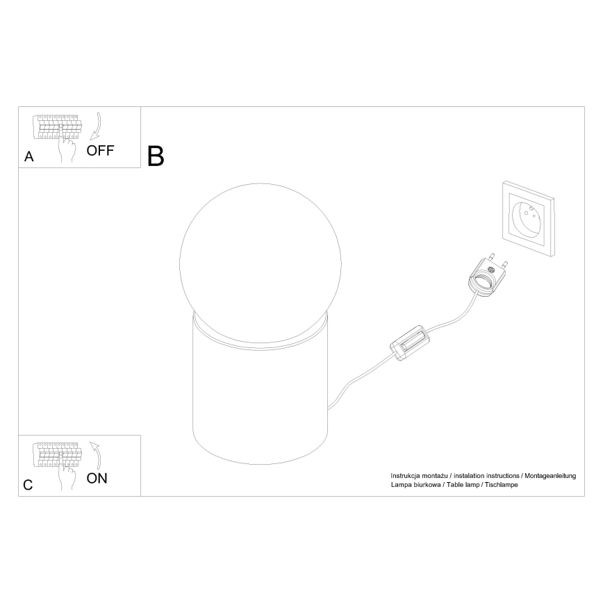Bordslampa BOOMO 1xG9/8W/230V bok