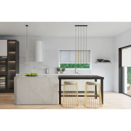 Ljuskrona med textilsladd PASTELO 3xG9/8W/230V guld