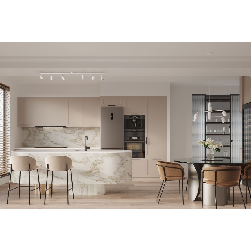 Ljuskrona med textilsladd LEMMI 6xGU10/10W/230V vit