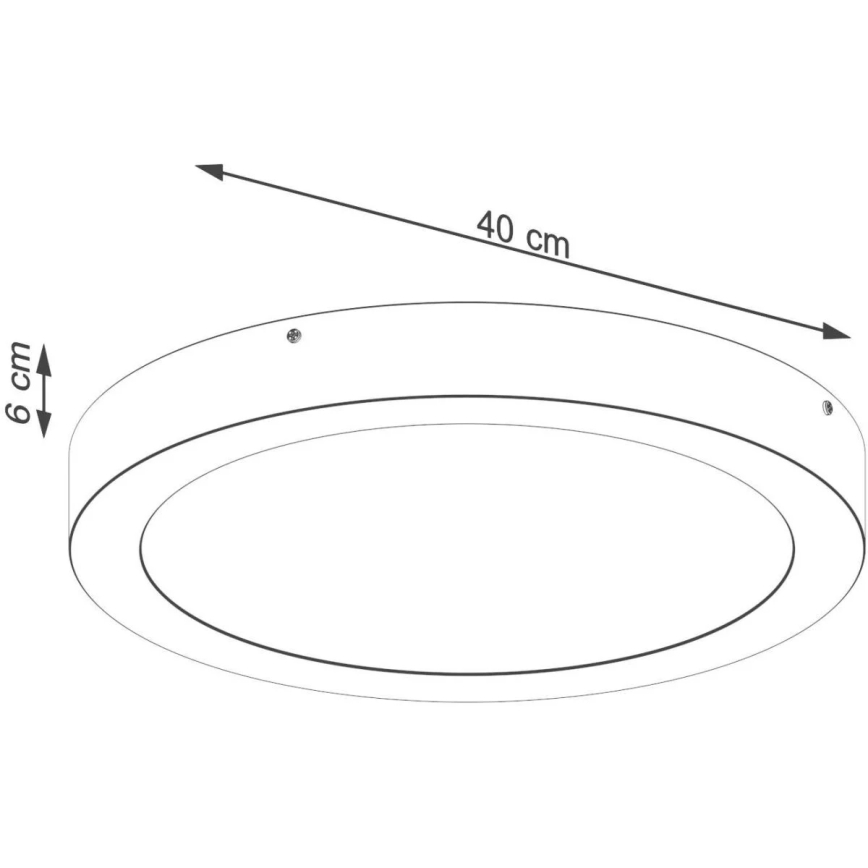 LED-taklampa ONYX LED/32W/230V Ø 40 cm svart