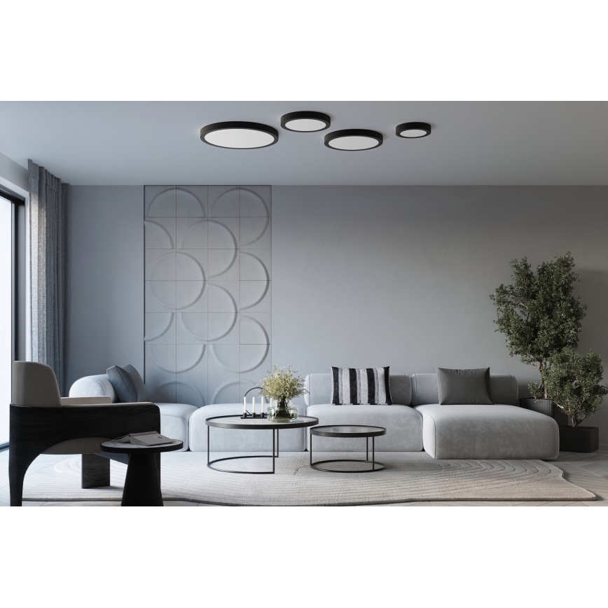 LED-taklampa ONYX LED/48 W/230 V Ø 60 cm svart