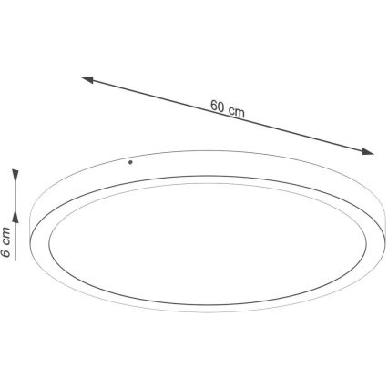 LED taklampa ONYX LED/48W/230V Ø 60 cm vit