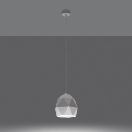 Ljuskrona med textilsladd MINT 1xE27/15W/230V keramik