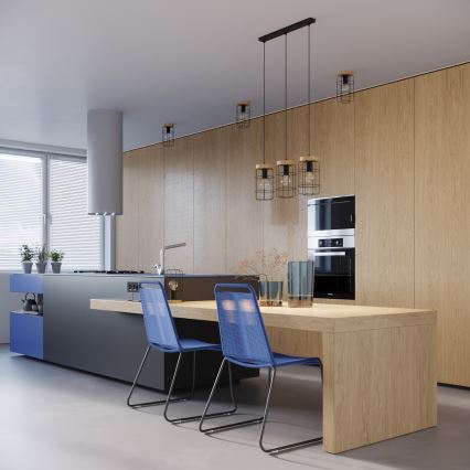 Taklampa GOTTO 1xE27/15W/230V svart/bok