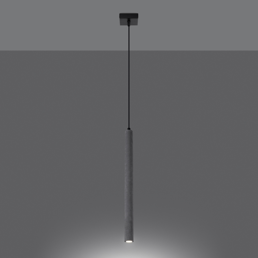 Ljuskrona med textilsladd PASTELO 1xG9/8W/230V betong