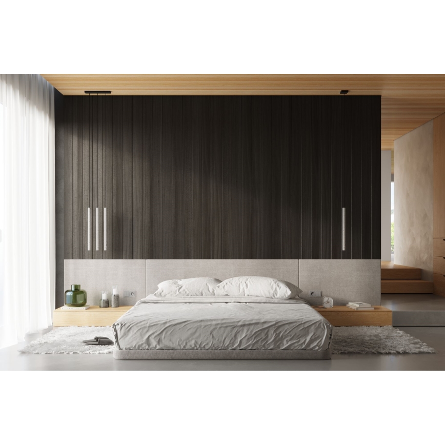 Ljuskrona med textilsladd PASTELO 1xG9/8W/230V betong