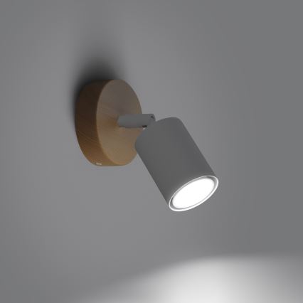 Väggspotlight VERDO 1xGU10/10W/230V vit/bok