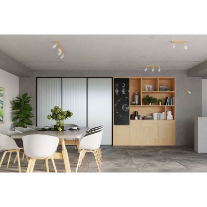 Väggspotlight VERDO 1xGU10/10W/230V vit/bok