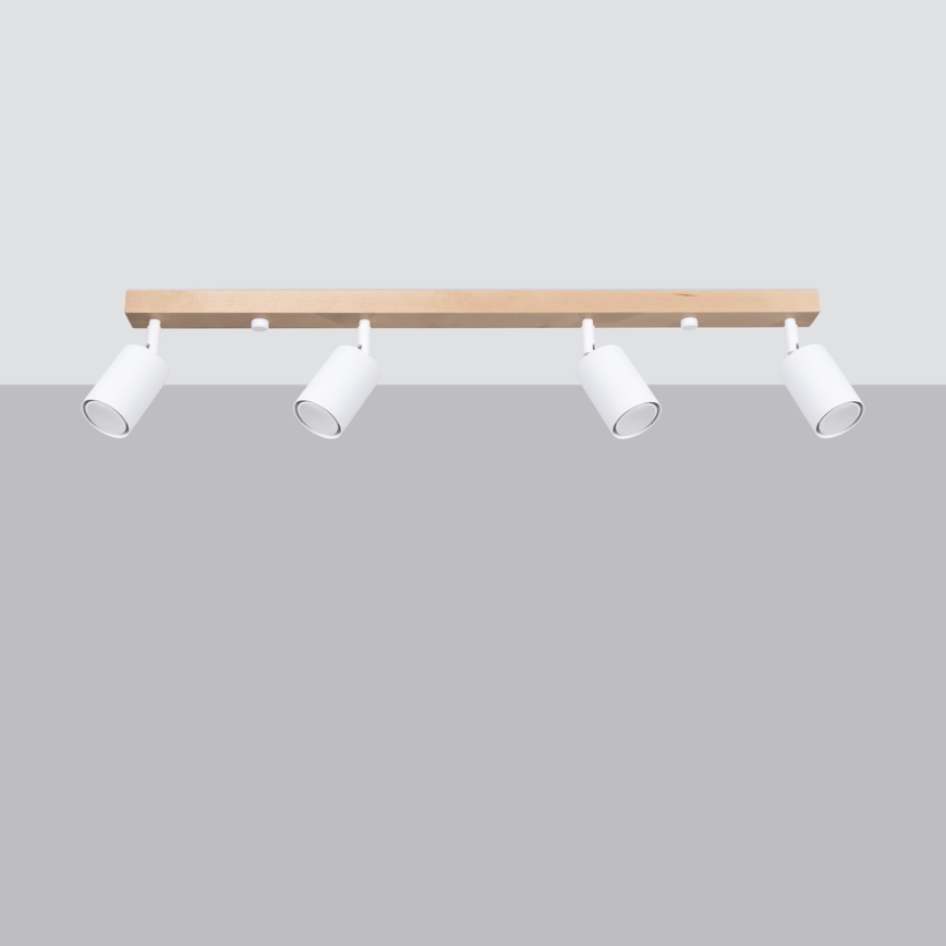 Spotlight VERDO 4xGU10/10W/230V vit/bok