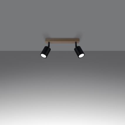 Spotlight VERDO 2xGU10/10W/230V svart/bok