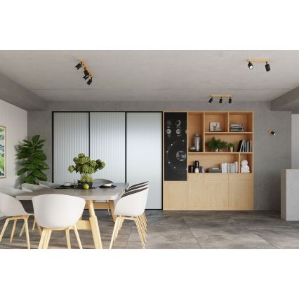 Spotlight VERDO 2xGU10/10W/230V svart/bok