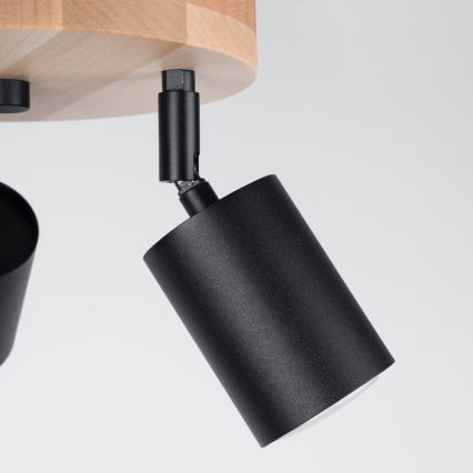 Spotlight VERDO 3xGU10/10W/230V svart/bok