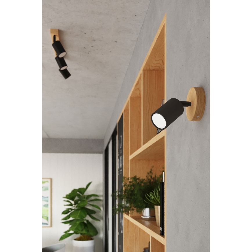 Spotlight VERDO 3xGU10/10W/230V svart/bok