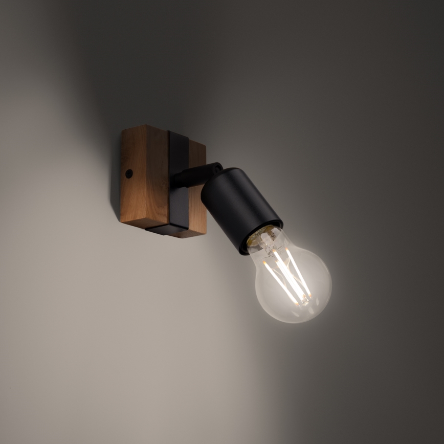 Spotlight ZUCA 1xE27/15W/230V svart/ek