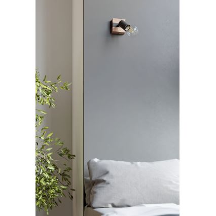 Spotlight ZUCA 1xE27/15W/230V svart/ek