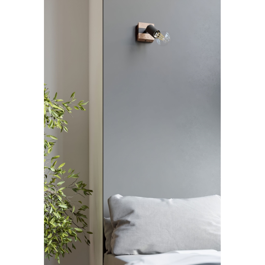 Spotlight ZUCA 1xE27/15W/230V svart/ek