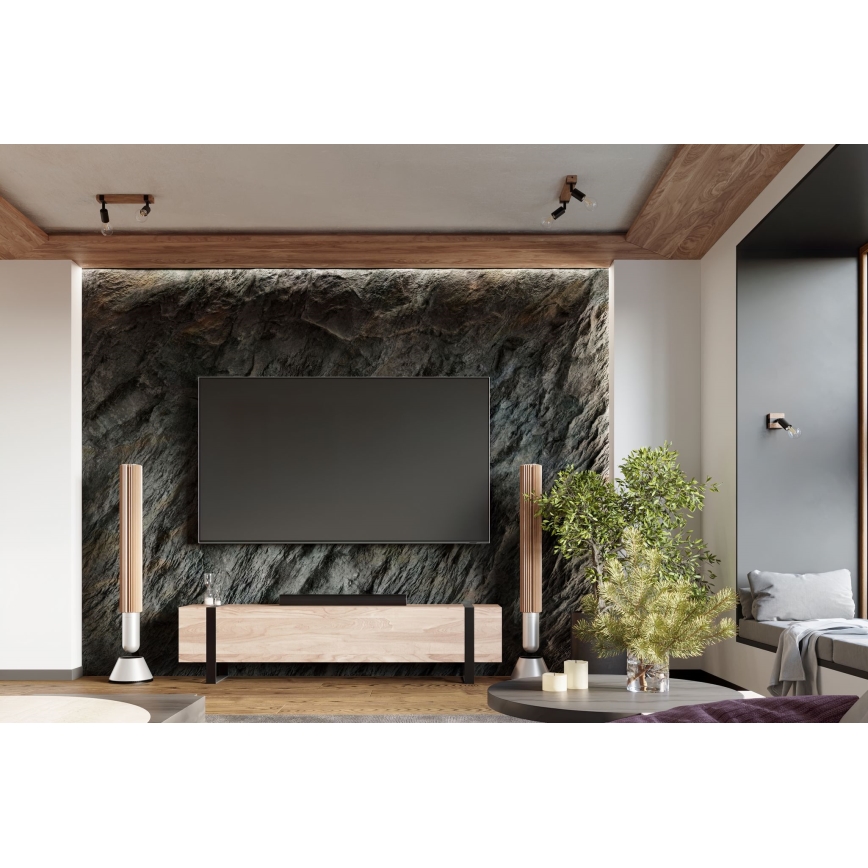 Spotlight ZUCA 3xE27/15W/230V svart/ek