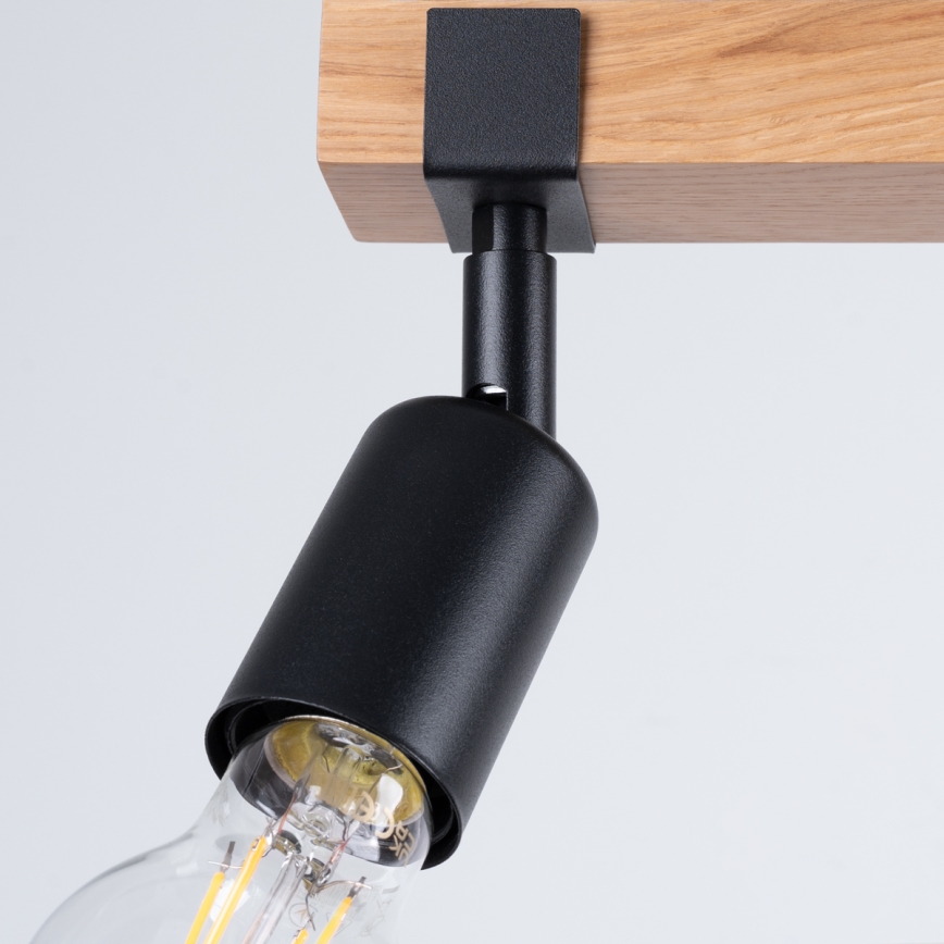 Spotlight ZUCA 3xE27/15W/230V svart/ek