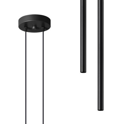 Ljuskrona med textilsladd PASTELO 2xG9/8W/230V svart