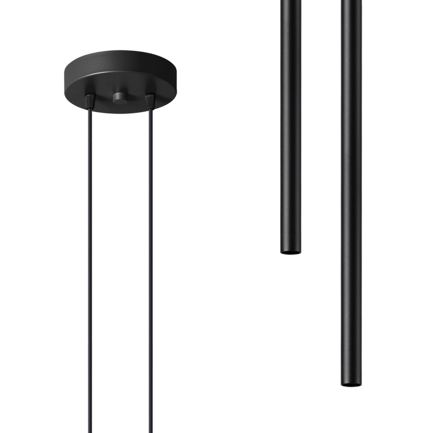 Ljuskrona med textilsladd PASTELO 2xG9/8W/230V svart