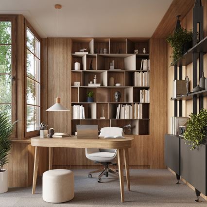 Ljuskrona med textilsladd JAGA 1xE27/15W/230V diameter 30 cm vit