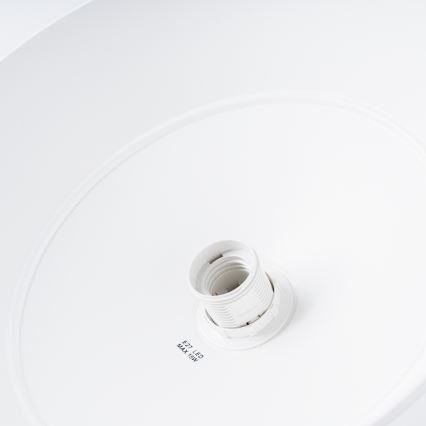 Ljuskrona med textilsladd FANO 1xE27/15W/230V diameter 34 cm vit