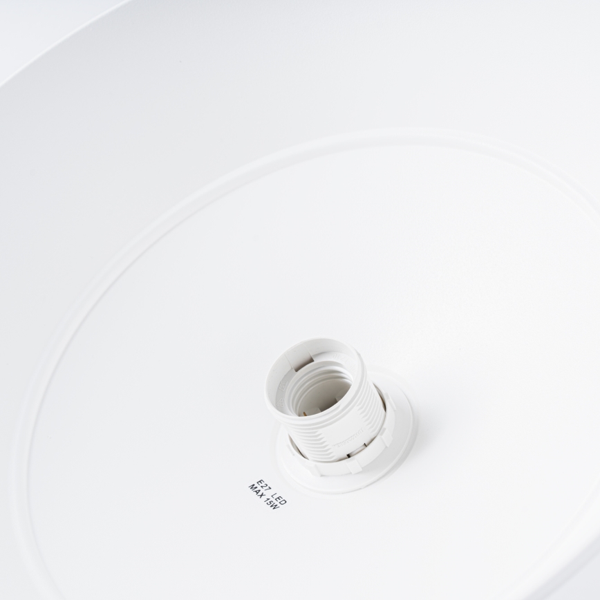 Ljuskrona med textilsladd FANO 1xE27/15W/230V diameter 34 cm vit