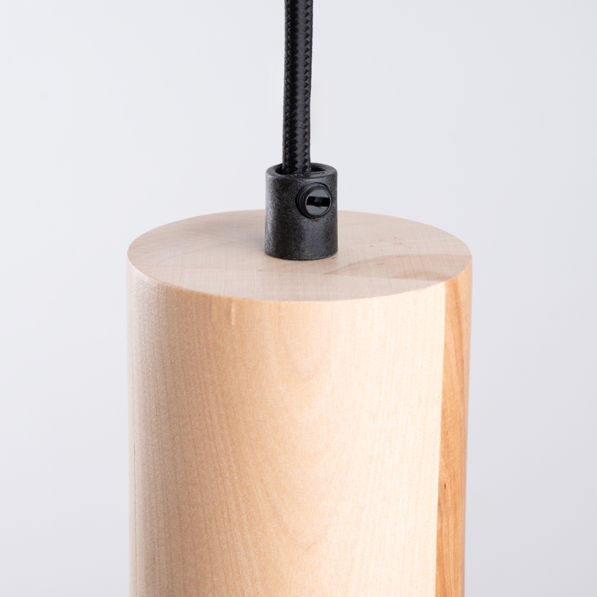 Ljuskrona med textilsladd FANO 1xE27/15W/230V diameter 34 cm svart