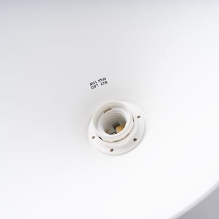 Ljuskrona med textilsladd ZUMA 1xE27/15W/230V diameter 30 cm vit