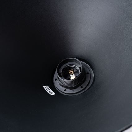 Ljuskrona med textilsladd ZUMA 1xE27/15W/230V diameter 30 cm svart