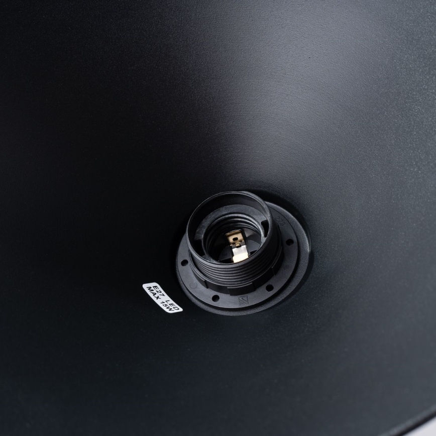 Ljuskrona med textilsladd ZUMA 1xE27/15W/230V diameter 30 cm svart