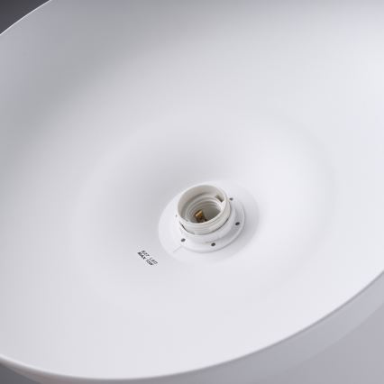 Ljuskrona med textilsladd GINA 1xE27/15W/230V diameter 38 cm vit