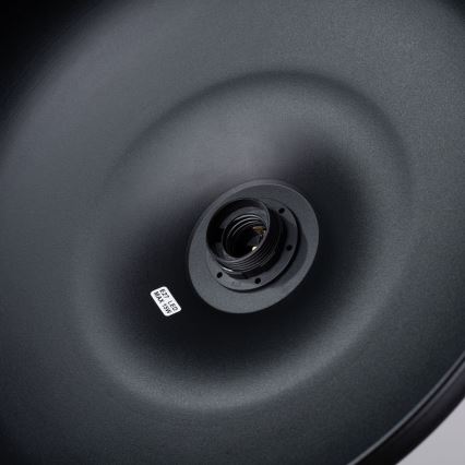 Ljuskrona med textilsladd GINA 1xE27/15W/230V diameter 38 cm svart