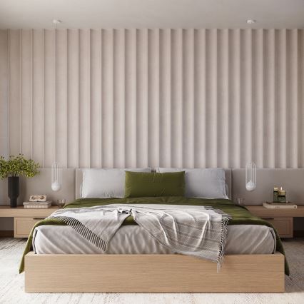 Ljuskrona med textilsladd BRINA 1xG9/8W/230V vit