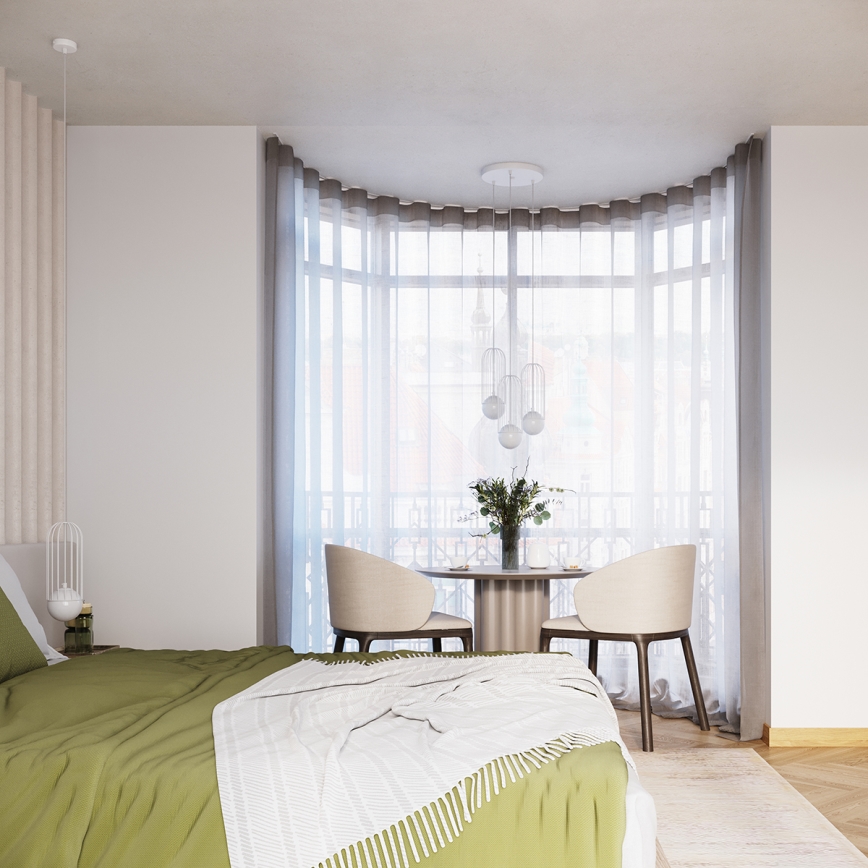 Ljuskrona med textilsladd BRINA 1xG9/8W/230V vit