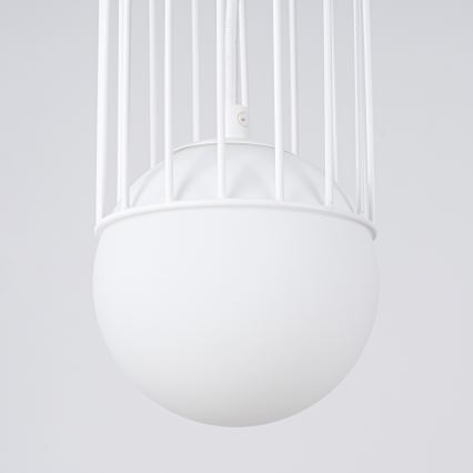 Ljuskrona med textilsladd BRINA 1xG9/8W/230V vit