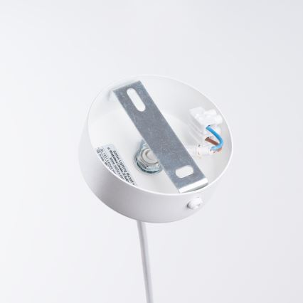 Ljuskrona med textilsladd BRINA 1xG9/8W/230V vit