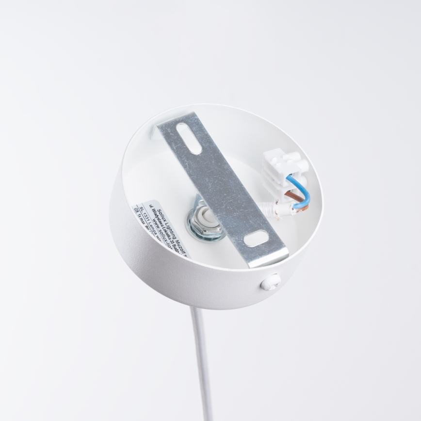 Ljuskrona med textilsladd BRINA 1xG9/8W/230V vit