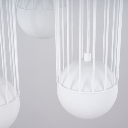 Ljuskrona med textilsladd BRINA 3xG9/8W/230V vit