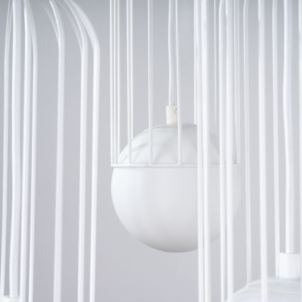 Ljuskrona med textilsladd BRINA 3xG9/8W/230V vit