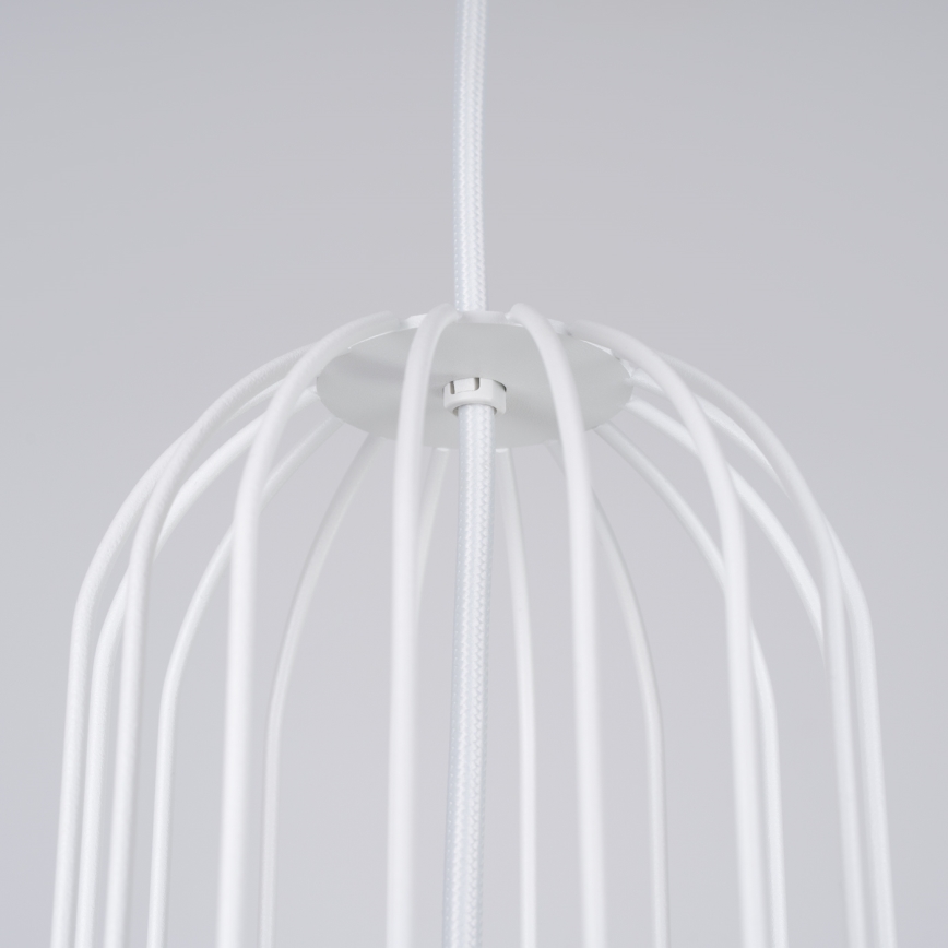 Ljuskrona med textilsladd BRINA 3xG9/8W/230V vit