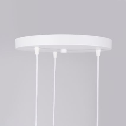 Ljuskrona med textilsladd BRINA 3xG9/8W/230V vit