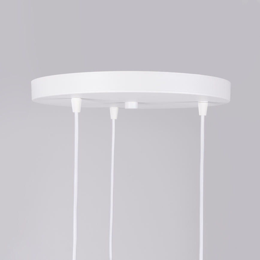 Ljuskrona med textilsladd BRINA 3xG9/8W/230V vit