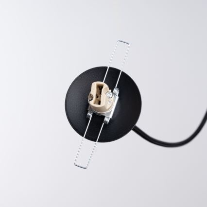 Ljuskrona med textilsladd BRINA 3xG9/8W/230V svart