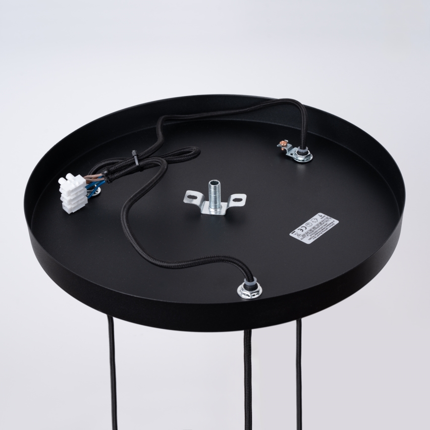 Ljuskrona med textilsladd BRINA 3xG9/8W/230V svart